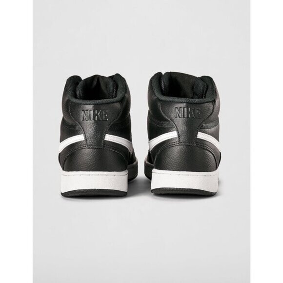 ⚡Nike Men's Black/White/Black Court Vision Mid Next Nature Fashion Sneakers - Picture 7 of 7